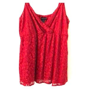 Babydoll Lace red torrid tank top